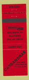 Matchbook Cover - Cassandras Restaurant Woodhaven MI
