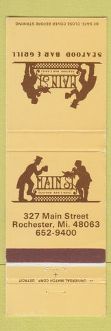 Matchbook Cover - Main St Seafood Rochester MI WEAR