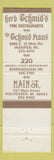 Matchbook Cover - Main St Seafood Rochester MI WEAR