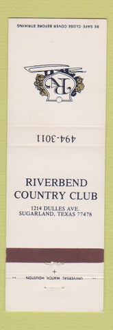 Matchbook Cover - Riverbend Country Club Sugarland TX