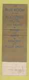 Matchbook Cover - Roosevelt Hotel New Orleans LA