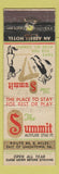 Matchbook Cover - Summit Resort Uniontown PA WEAR