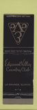 Matchbook Cover - Edgewood Valley Country Club La Grange IL