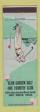 Matchbook Cover - Glen Garden Golf and Country Club Fort Worth TX