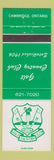Matchbook Cover - Galt Country Club Cambridge ON