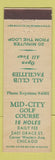 Matchbook Cover - Mid City Golf Course Chicago IL