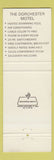 Matchbook Cover - The Dorchester Motel Detroit MI