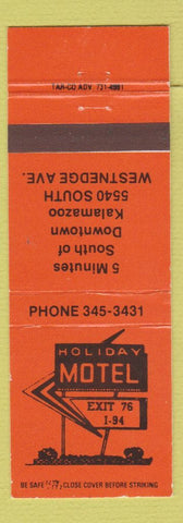 Matchbook Cover - Holiday Motel Kalamazoo MI