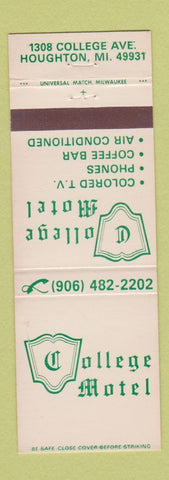 Matchbook Cover - College Motel Houghton MI
