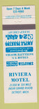 Matchbook Cover - Riviera Motel Detroit MI