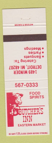 Matchbook Cover - Butcher's Inn Eastern Market Detroit MI