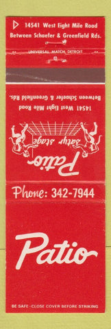 Matchbook Cover - Patio Satyr Stage Chicago IL
