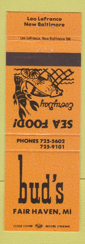 Matchbook Cover - Bud's Fairhaven MI ORANGE