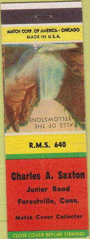 Matchbook Cover - Charles Saxton Match Collector RMS Forestville CT