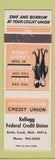 Matchbook Cover - Kellogg Federal Credit Union Battle Creek MI