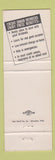 Matchbook Cover - Kellogg Federal Credit Union Battle Creek MI