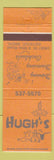 Matchbook Cover - Hugh's Restaurant Detroit MI WEAR