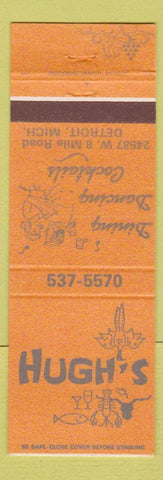 Matchbook Cover - Hugh's Restaurant Detroit MI WEAR