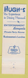 Matchbook Cover - Hugh's Restaurant Detroit MI WEAR