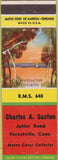 Matchbook Cover - Charles Saxton Match Collector RMS Forestville CT CREASE