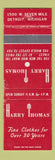 Matchbook Cover - Harry Thomas Men's Clothes Detroit MI WEAR
