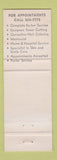 Matchbook Cover - The Continental Salon for Men Dearborn MI