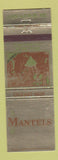 Matchbook Cover - Mantels Ann Arbor MI restaurant