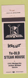 Matchbook Cover - Ye Old Steak House Jackson MI