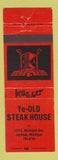 Matchbook Cover - Ye Old Steak House Jackson MI ORANGE