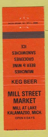 Matchbook Cover - Mill Street Market Kalamazoo MI