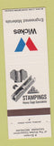 Matchbook Cover - Wickes Stampings Saginaw MI