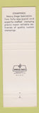 Matchbook Cover - Wickes Stampings Saginaw MI