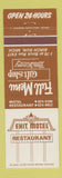 Matchbook Cover - Exit Motel Restaurant Birch Run MI