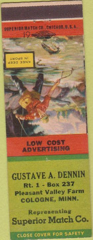Matchbook Cover - Gustave Dennin Superior Match Cologne MN