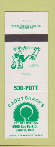 Matchbook Cover - Caddy Shacks Golf Boulder Colorado WEAR