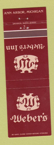 Matchbook Cover - Weber's Inn Ann Arbor MI