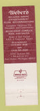 Matchbook Cover - Weber's Inn Ann Arbor MI