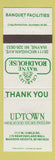 Matchbook Cover - Uptown Seafood Madison Heights MI Charlie's Wayne MI