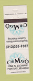 Matchbook Cover - Chimayo Pontiac MI