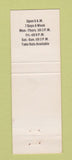 Matchbook Cover - Ye Old Steak House Jackson MI BLUE