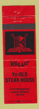 Matchbook Cover - Ye Old Steak House Jackson MI ORANGE