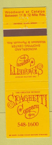 Matchbook Cover - Spaghetti Company Detroit MI