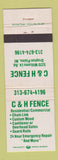 Matchbook Cover - C&H Fence Drayton Plains MI WEAR