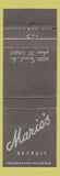 Matchbook Cover - Maro's Detroit MI WEAR