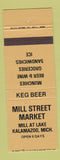 Matchbook Cover - Mill Street Market Kalamazoo MI