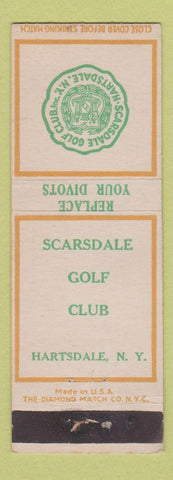 Matchbook Cover - Scarsdale Golf Club Hartsdale NY
