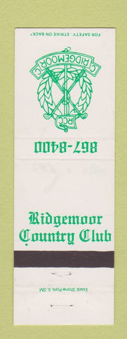 Matchbook Cover - Ridgemoor Country Club