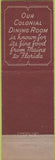 Matchbook Cover - Stratford Hotel Fredericksburg VA