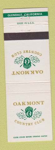 Matchbook Cover - Oakmont Country Club Glendale CA