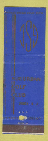 Matchbook Cover - Suburban Golf Club Union NJ